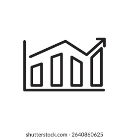 Graph flat icon vector set, linear outline icon, minimal vector illustration for interface design