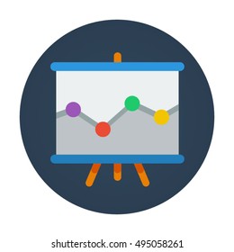 Graph flat vector icon that shows concept such as management, growth, for your personal or commercial use