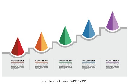 Graph and flow diagram, illustration with copy paste area