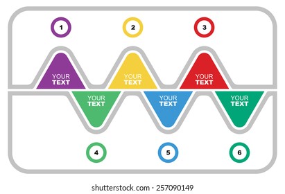 Graph and flow diagram, illustration with copy paste area
