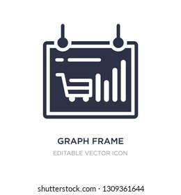 graph frame icon on white background. Simple element illustration from Commerce concept. graph frame icon symbol design.