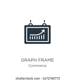 Graph frame icon vector. Trendy flat graph frame icon from commerce collection isolated on white background. Vector illustration can be used for web and mobile graphic design, logo, eps10