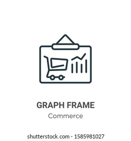 Graph frame outline vector icon. Thin line black graph frame icon, flat vector simple element illustration from editable commerce concept isolated on white background