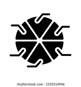 graph glyph flat vector icon