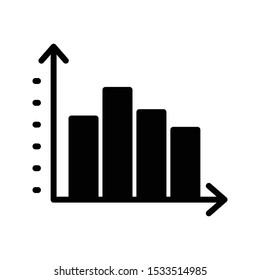 graph glyph flat vector icon