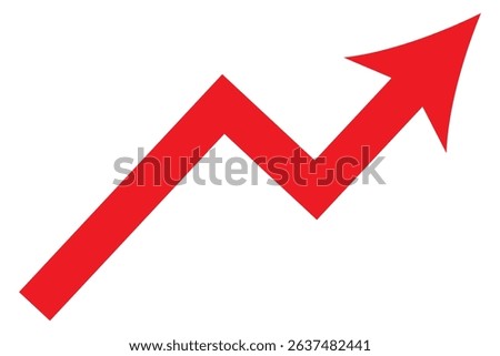 Graph going Up and Down sign with green and red arrows vector. Flat design vector illustration concept of sales bar chart symbol icon with arrow moving down and sales bar chart with arrow moving up
