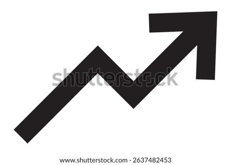 Graph going Up and Down sign with green and red arrows vector. Flat design vector illustration concept of sales bar chart symbol icon with arrow moving down and sales bar chart with arrow moving up