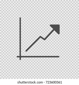 Graph Going Up Vector Icon Eps 10. Chart Increase Pictogram.