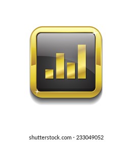 Graph Gold Vector Icon Button