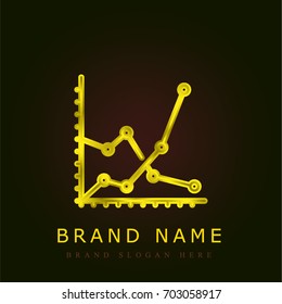 Graph golden metallic logo
