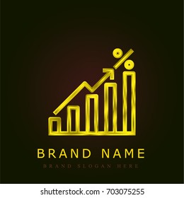 Graph golden metallic logo