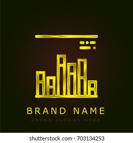 Graph golden metallic logo