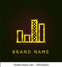 Graph golden metallic logo