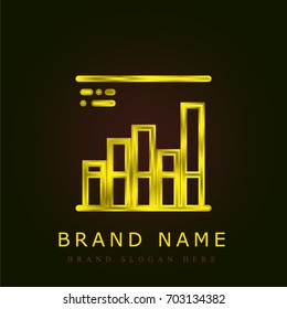 Graph golden metallic logo