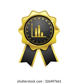 Graph golden Vector Icon Design