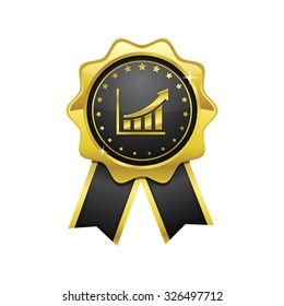 Graph golden Vector Icon Design