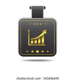 Graph golden Vector Icon Design