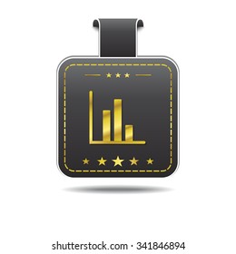 Graph golden Vector Icon Design