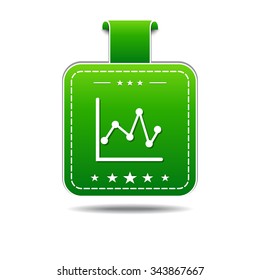 Graph Green Vector Icon Design