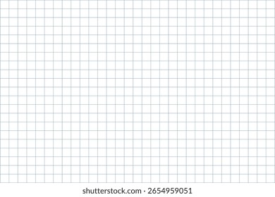 Página geométrica da nota escolar da grade de gráfico. Modelo de diário de marcadores de bloco de notas de caixa de Blueprint. Folha de linha vazia. Grade preta larga enquadrada