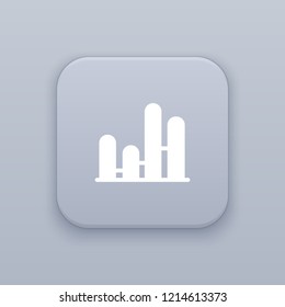 Graph Growth button, best vector on a gray background
