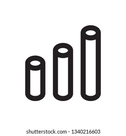 Graph, Growth, Chart icon in trendy outline style design. Vector graphic illustration. Graph, Growth, Chart icon for website design and user interface. Editable vector stroke. EPS 10