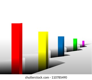 Graph growth concept. Vector abstract background