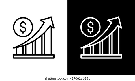 Crecimiento De Gráficos Con Diseño De Conjunto De Iconos