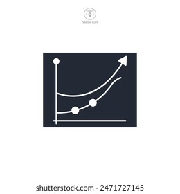 Icono de gráfico o crecimiento Ilustración vectorial de tema aislado sobre fondo blanco