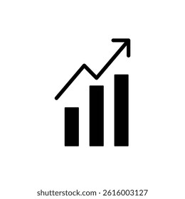 graph growth icon vector design concept template idea