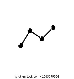 graph of growth points icon. Element of finance illustration. Premium quality graphic design icon. Signs and symbols collection icon for websites, web design, mobile app on white background