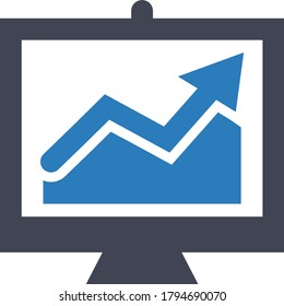 Graph growth Report icon(Vector illustration)