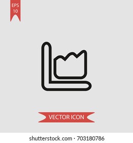 Graph growth vector icon illustration symbol