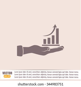 graph hand icon