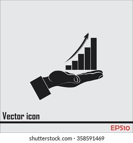 graph hand icon
