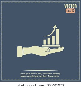 graph hand icon