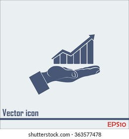graph hand icon