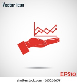 graph hand icon