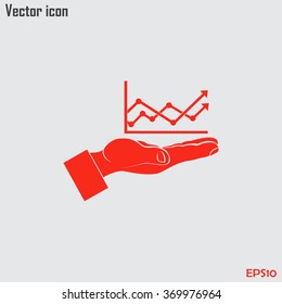 graph hand icon