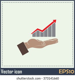 graph hand icon