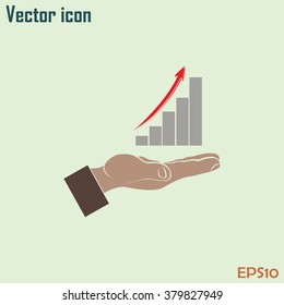 graph hand icon