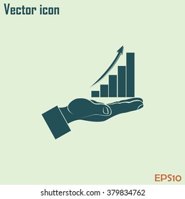 graph hand icon