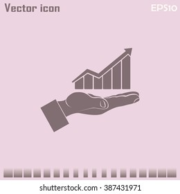 graph hand icon
