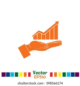 graph hand icon