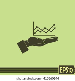 graph hand icon