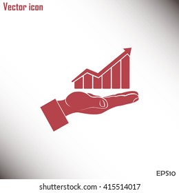 graph hand icon
