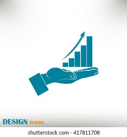 graph hand icon