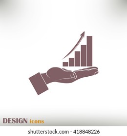 graph hand icon