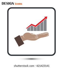 graph hand icon