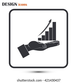 graph hand icon